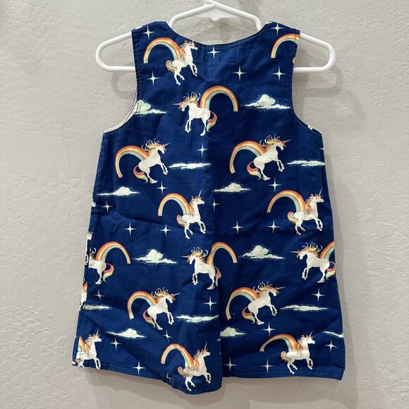 Lollipops & Daydreams Navy Blue Unicorns & Rainbows Tank Dress - Picture 5 of 6